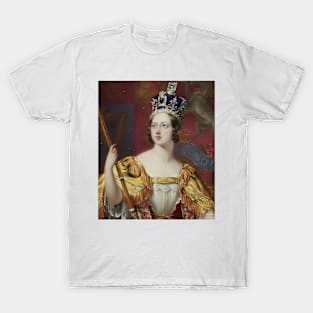 Portrait of Queen Victoria in her coronation robes - Henry Pierce Bone T-Shirt